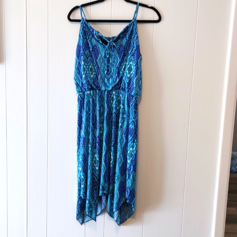 Aztec Pattern Blue Dress Size 10